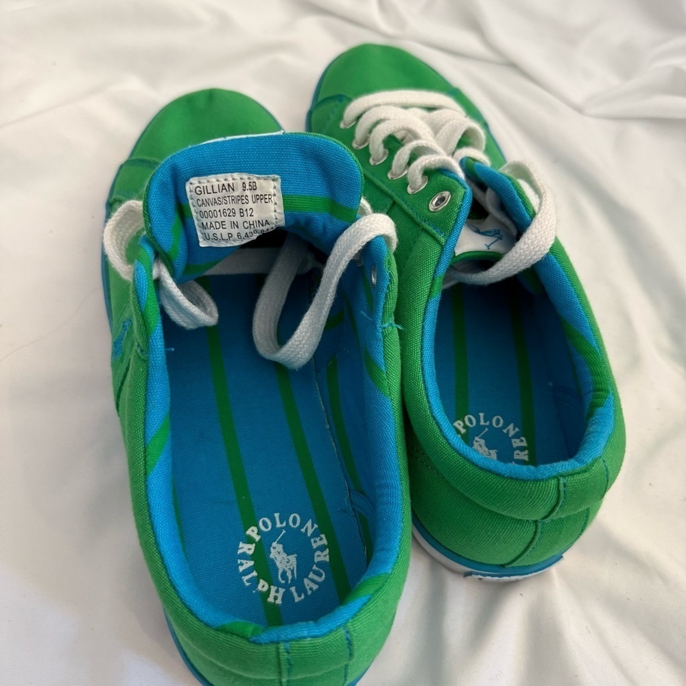 EUC Polo Ralph Lauren Gillian Canvas Logo Sneakers - Picture 8 of 8